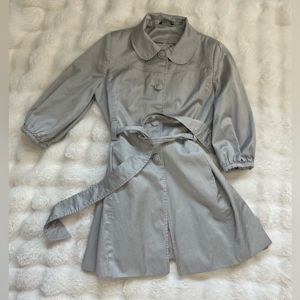 Vintage 90’s Dunnes Silver Trench Coat